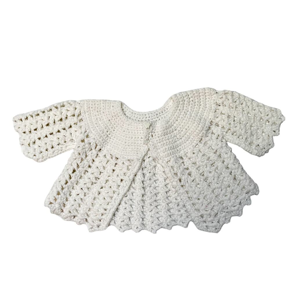 Handmade Crochet Knit Cardigan Sweater